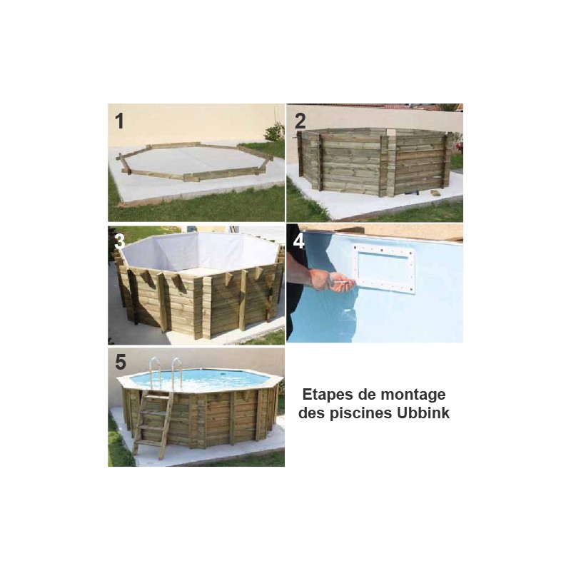 Piscine Bois Octogonale Océa 580 Cm H130 Cm Ubbink Manubricole